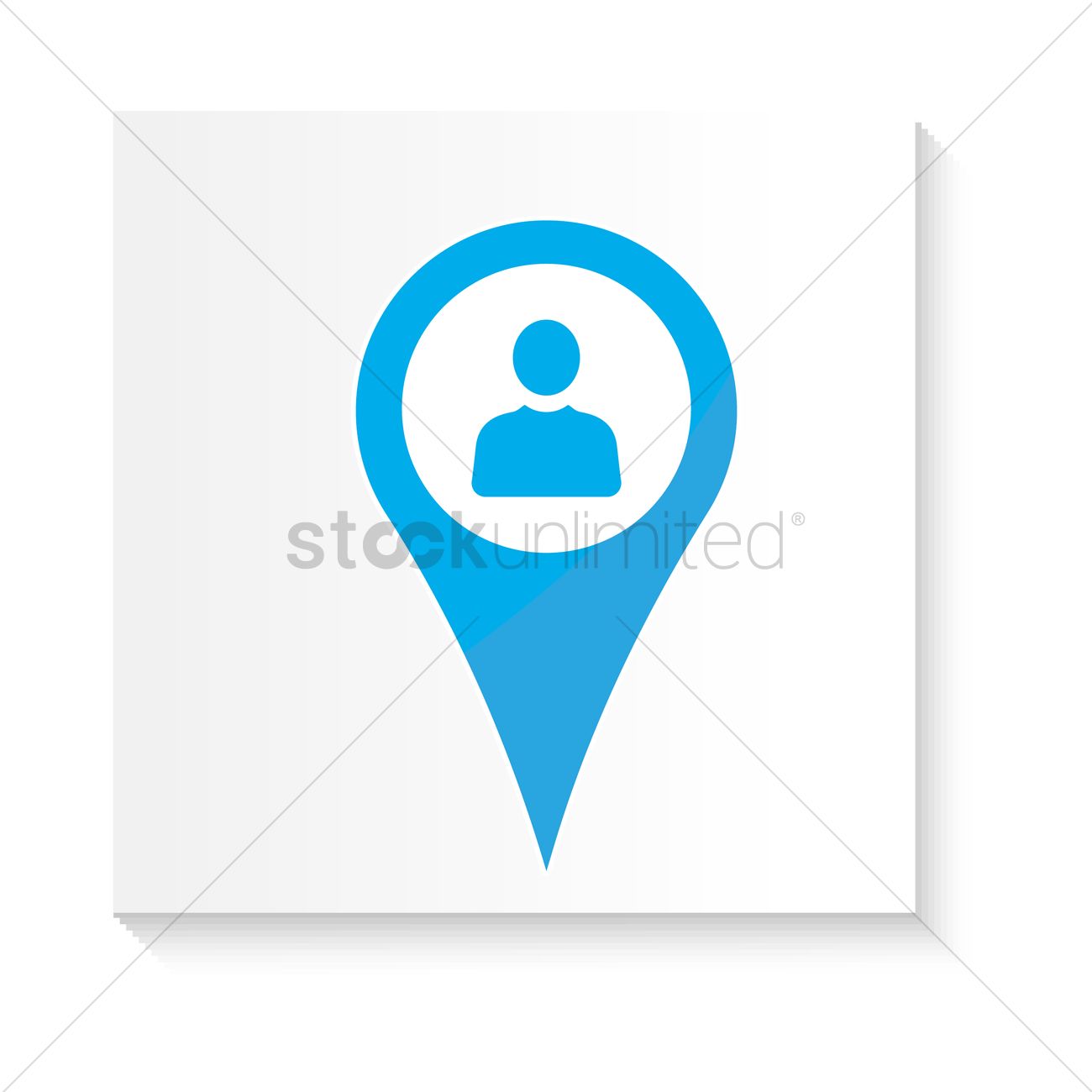 1300x1300 Location Pin With User Icon Vector Image