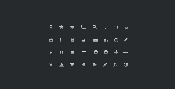 User Interface Icon Set 590x300 User Interface Icon Set