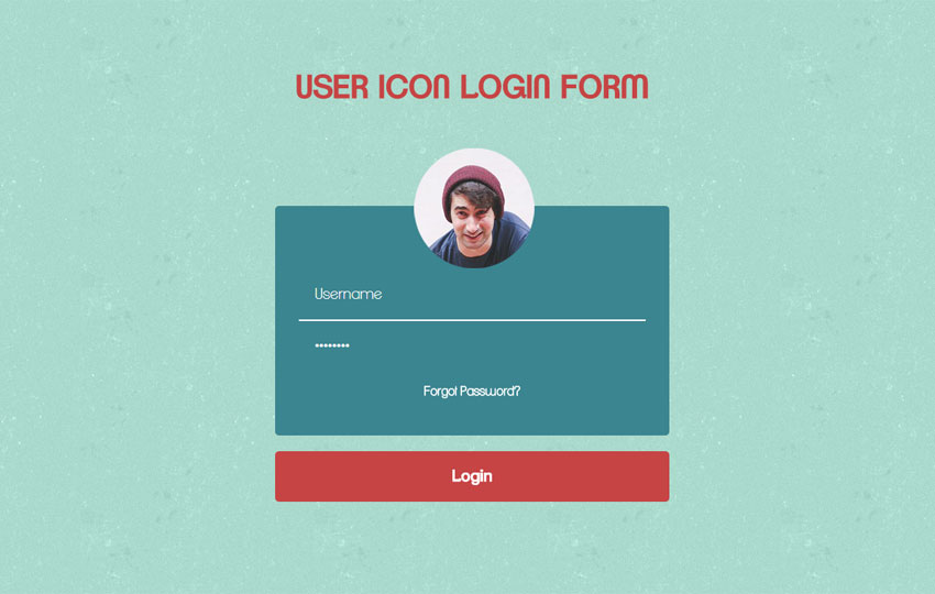 850x540 User Icon Login Form Responsive Widget Template