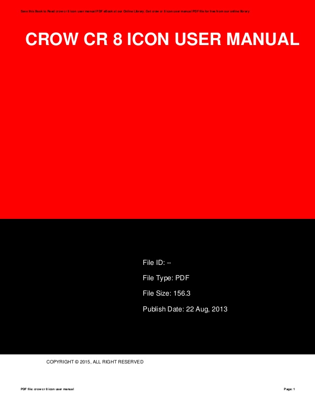 Crow Cr Icon User Manual 638x826 Crow Cr Icon User Manual