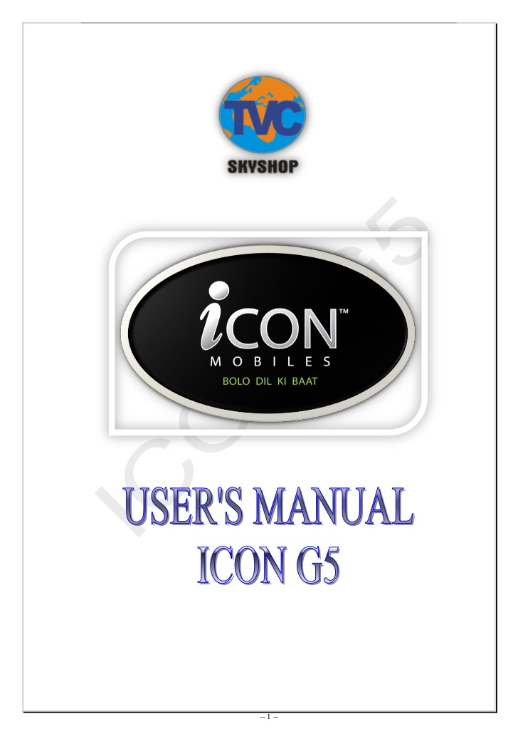 User Manual For Icon 728x1030 User Manual For Icon