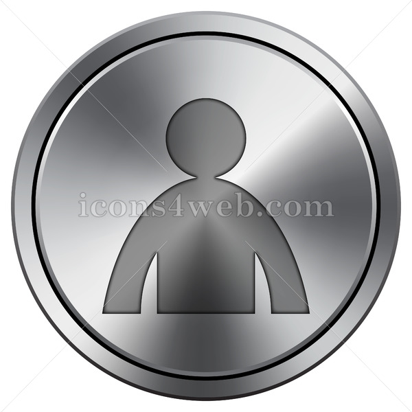 600x600 User Profile Icon Round Icon Imitating Metal