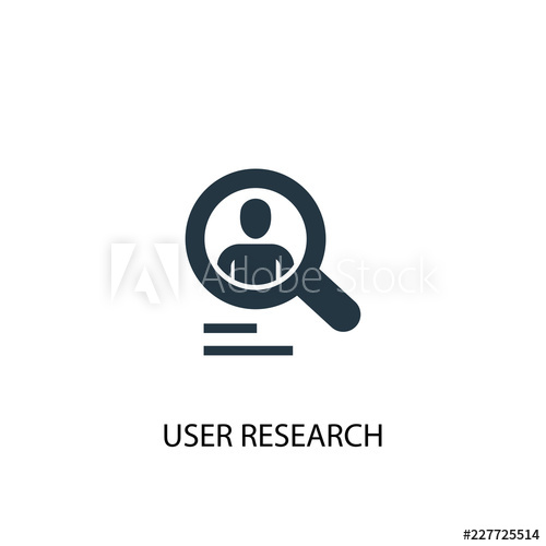 500x500 User Research Icon Simple Element Illustration User Research
