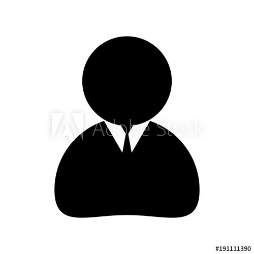 500x500 Simple Business Avataruser Silhouette Icon Black, Isolated