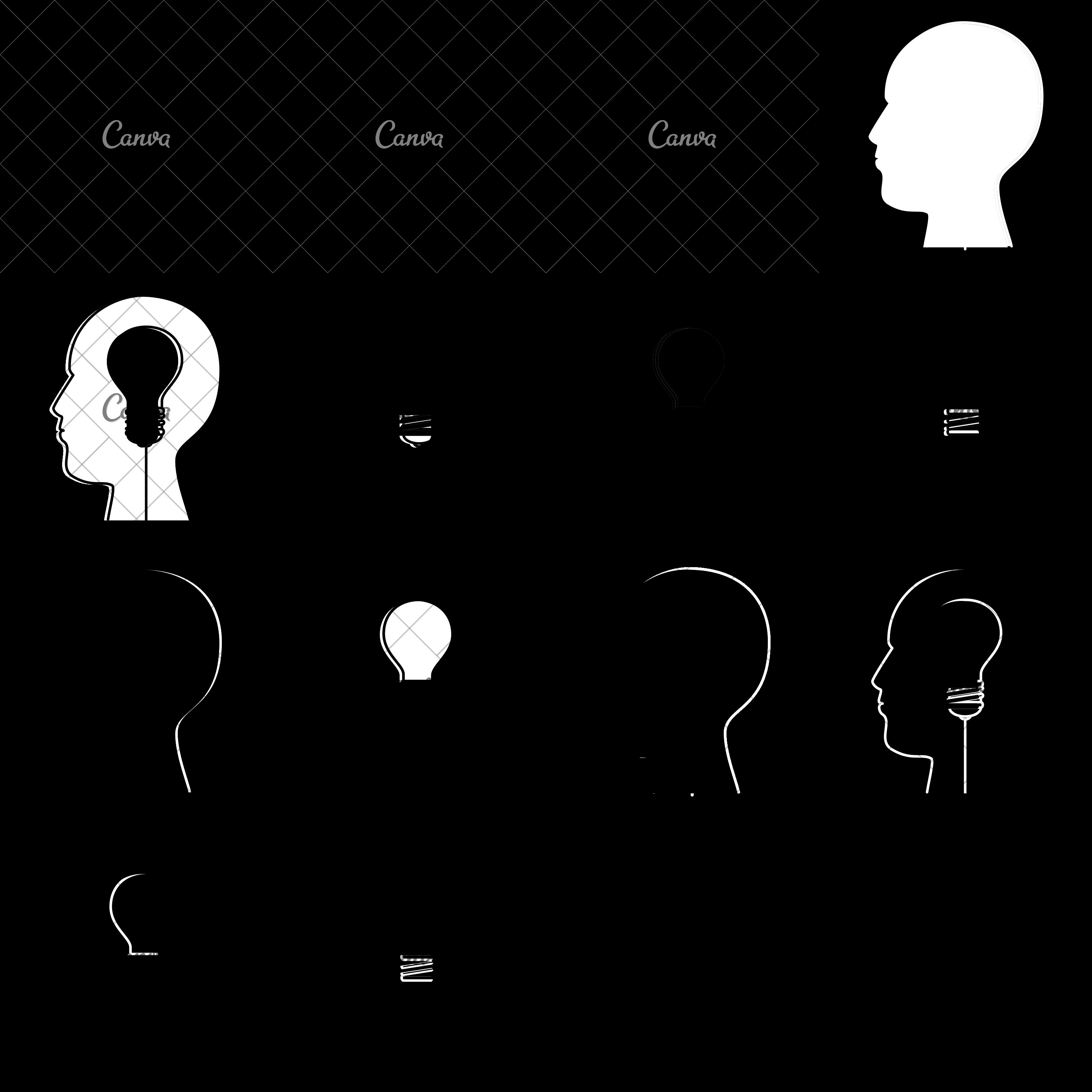 3200x3200 User Profile With Bulb Silhouette Avatar Icon