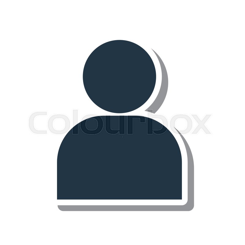 800x800 User Silhouette Isolated Icon Vector Stock Vector Colourbox