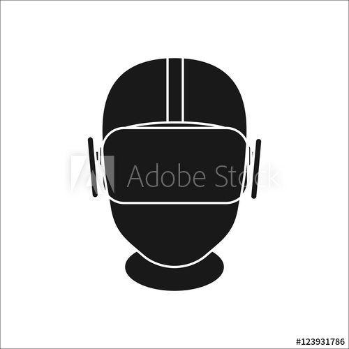 500x500 Virtual Reality Gaming And Entertainment Headset On User Head