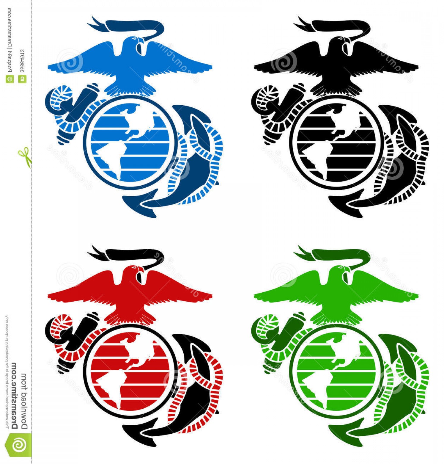 1494x1560 Stock Photos Us Marines Emblem Vector Four Color Image Soidergi