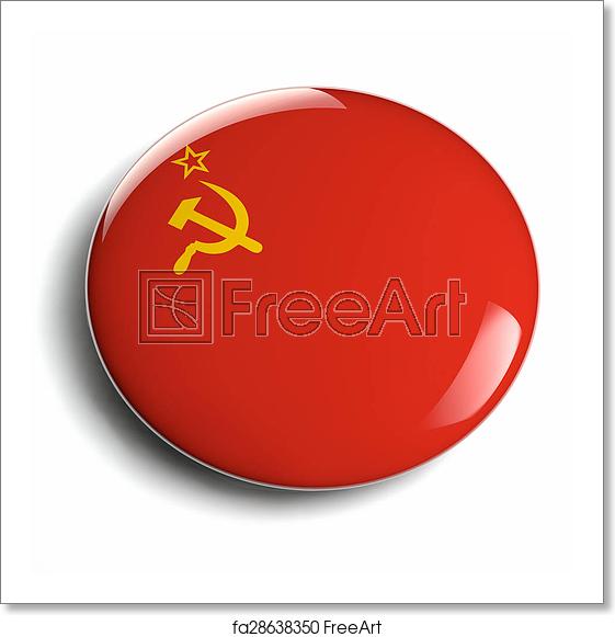 561x581 Free Art Print Of Ussr Ussr Flag Icon With Clipping Path Isolated