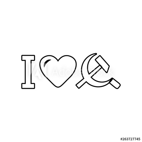 500x500 I Love The Ussr Icon Element Of Communism Capitalism For Mobile