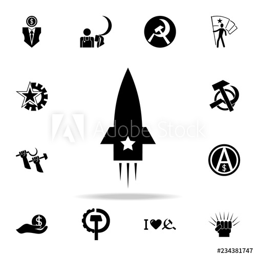 500x500 Rocket Of The Ussr Icon Detailed Set Of Communism And Socialism