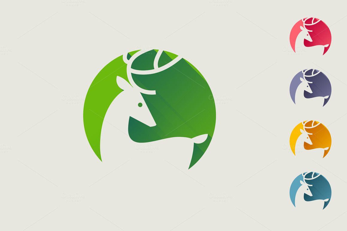 1160x772 Elegant Deer Flat Icon