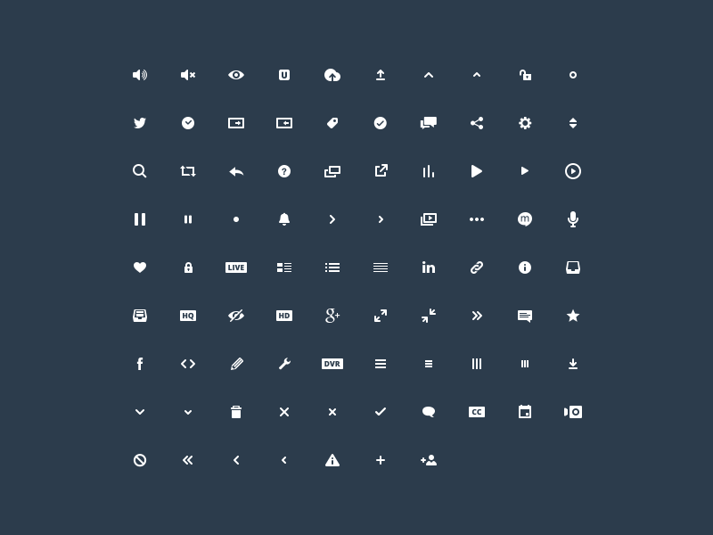 800x600 Ustream Icon Font