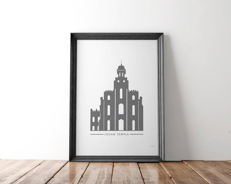 794x634 Logan Utah Temple Lds Printable Icon Etsy