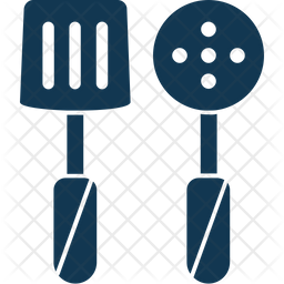256x256 Kitchen Utensils Icon Of Glyph Style