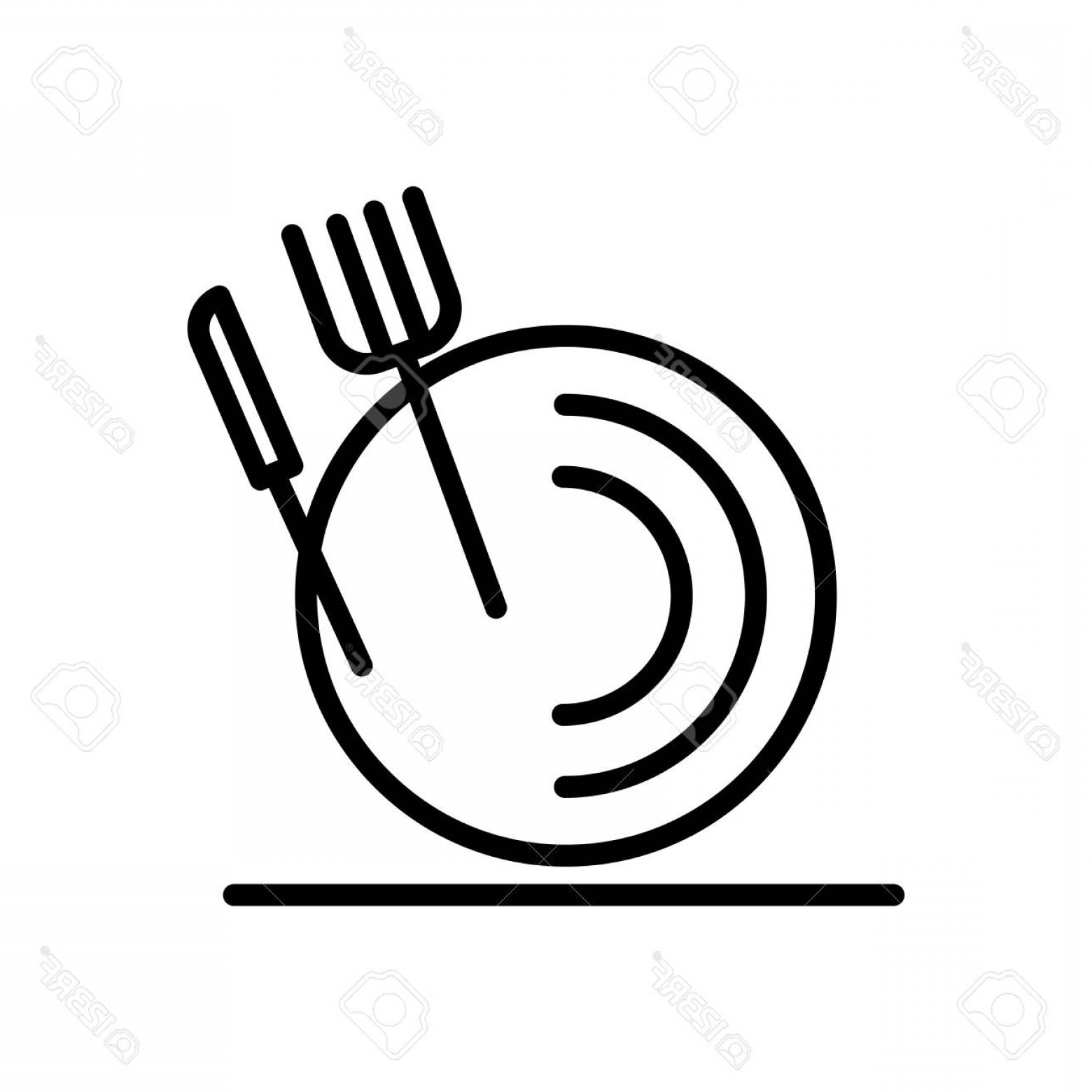 1560x1560 Photostock Vector Plate And Utensils Icon Vector Isolated On White