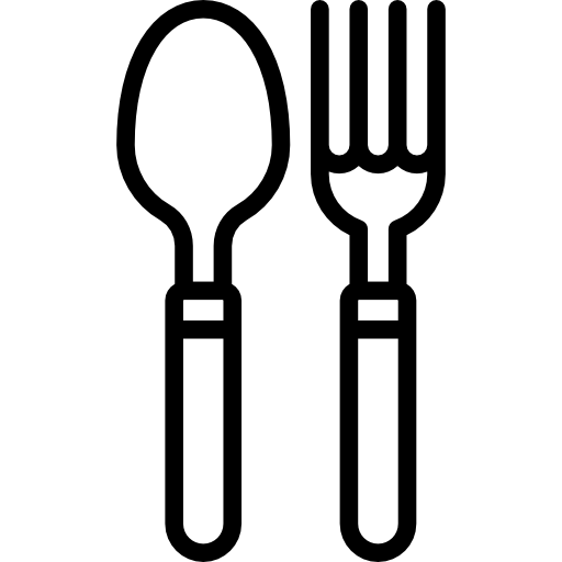 512x512 Restaurant, Cutlery, Tools And Utensils, Fork, Spoon Icon