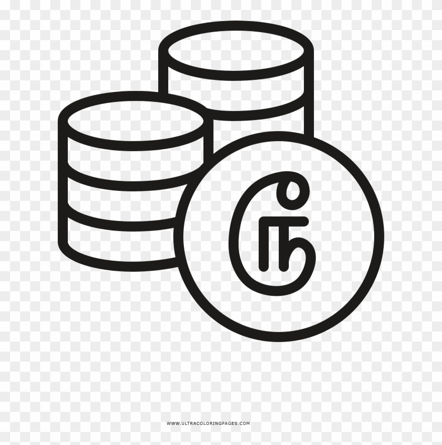 880x886 Rupee Coloring Page