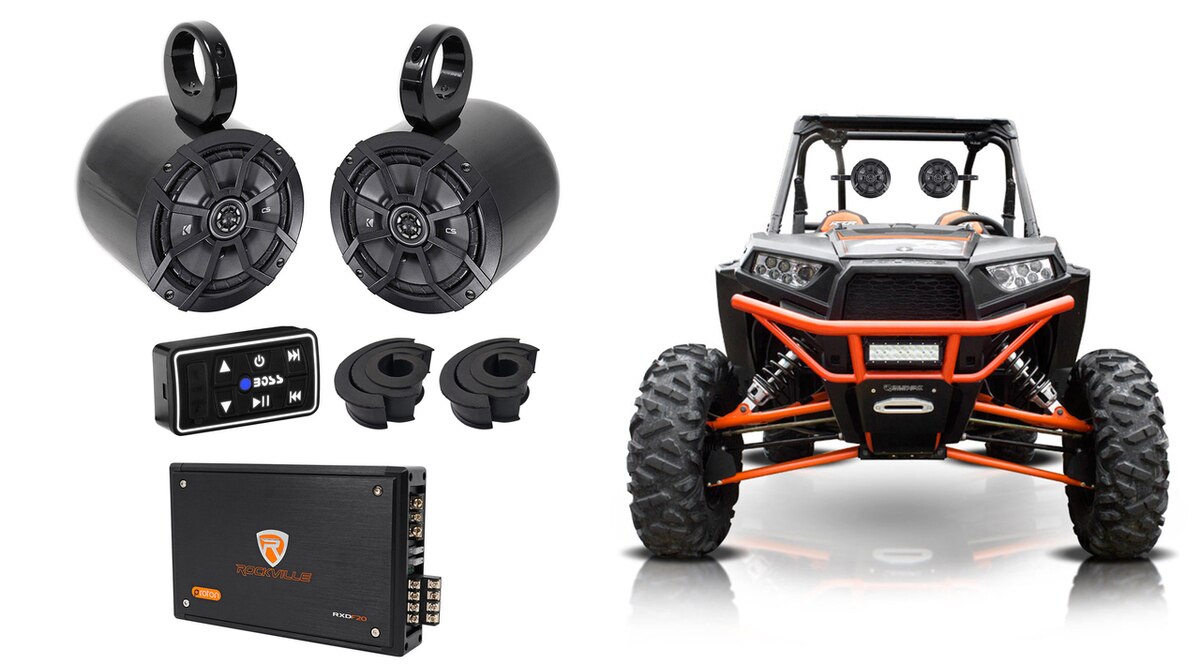 1200x664 Kicker Tower Speakers Ch Bluetooth Contoller Polaris