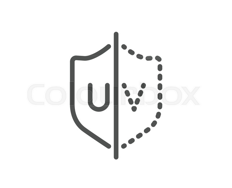 800x647 Uv Protection Line Icon Skin Care Stock Vector Colourbox