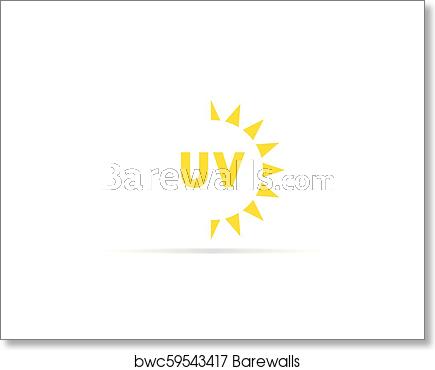 435x370 Uv Radiation Icon, Ultraviolet With Sun Logo Symbol Vector