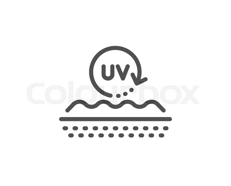 800x647 Uv Protection Cream Line Icon Skin Stock Vector Colourbox