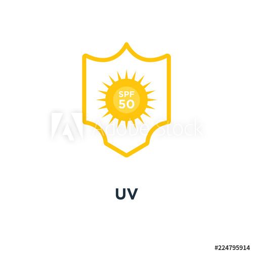 500x500 Uv Icon Sun Protection Spf Concept Symbol Design, Vector Ill