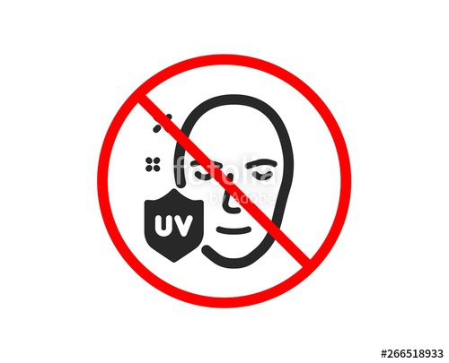 500x405 No Or Stop Uv Protection Icon Skin Care Sign Healthy Face