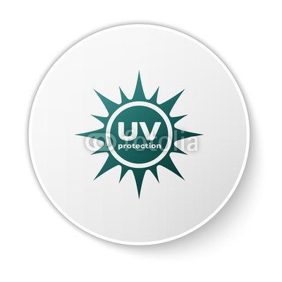 400x400 Green Uv Protection Icon Isolated On White Background Ultra