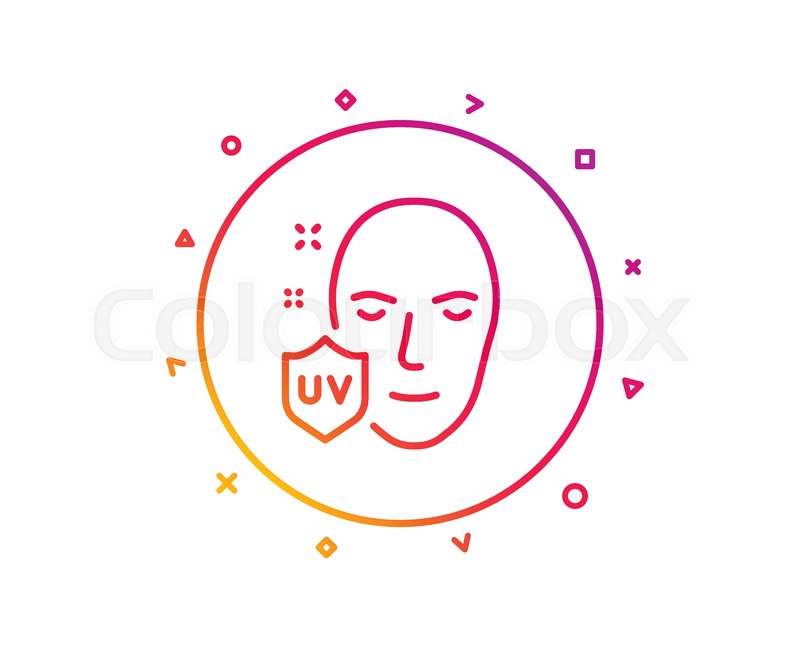 800x647 Uv Protection Line Icon Skin Care Stock Vector Colourbox