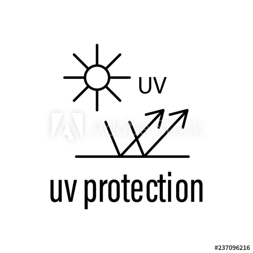 500x500 Uv Protection Icon Element Of Raw Material With Description Icon