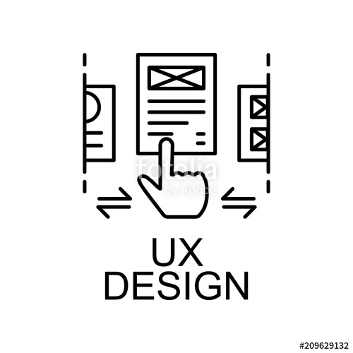 Ux Design Icon Element Of Web Development Signs With Name 500x500 Ux Design Icon Element Of Web Development Signs With Name