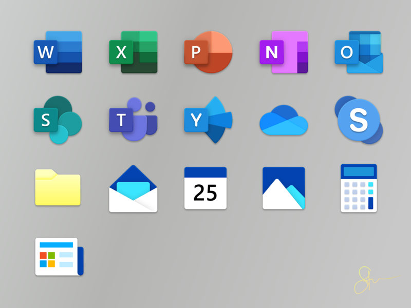 800x600 New Office + Windows Apps Icons