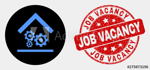 500x236 Rounded Engine Service Garage Icon And Job Vacancy Watermark Red