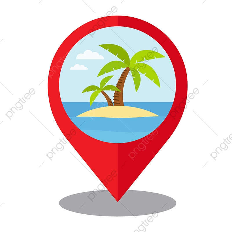800x800 Pinmark Vacation Icon And Beach Concept, Abstract, Concept