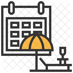 256x256 Vacation Icon Of Colored Outline Style