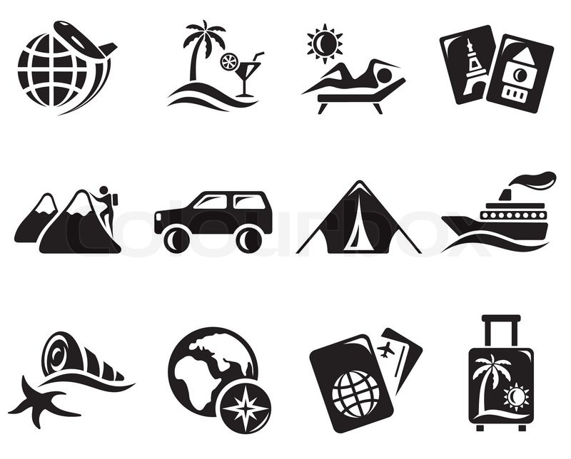 800x644 Vacations Icon Set Stock Vector Colourbox