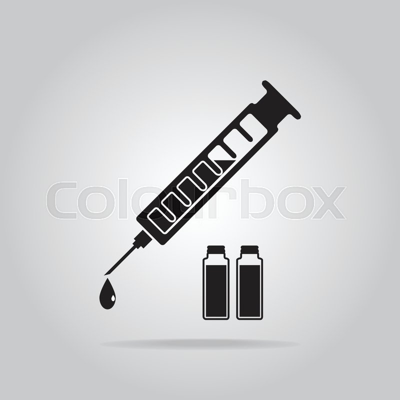 800x800 Syringe And Vaccine Icon, Medical Sign Stock Vector Colourbox