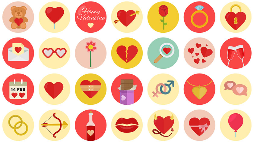 842x480 Free Download Valentine's Icons Webdesigner Depot