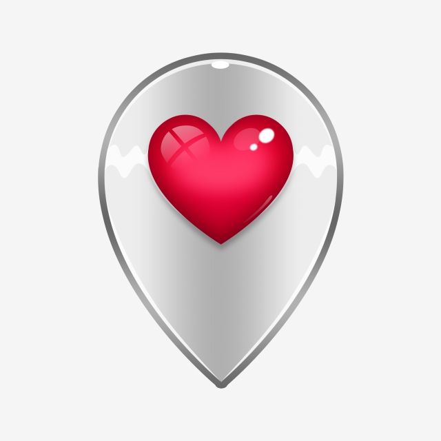 640x640 Glossy Heart Location, Location Icon, Valentine, Heart Icon Png