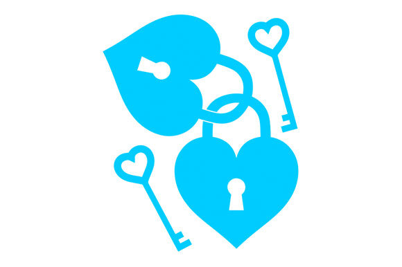 580x386 Love With Key Valentine Icon Graphic
