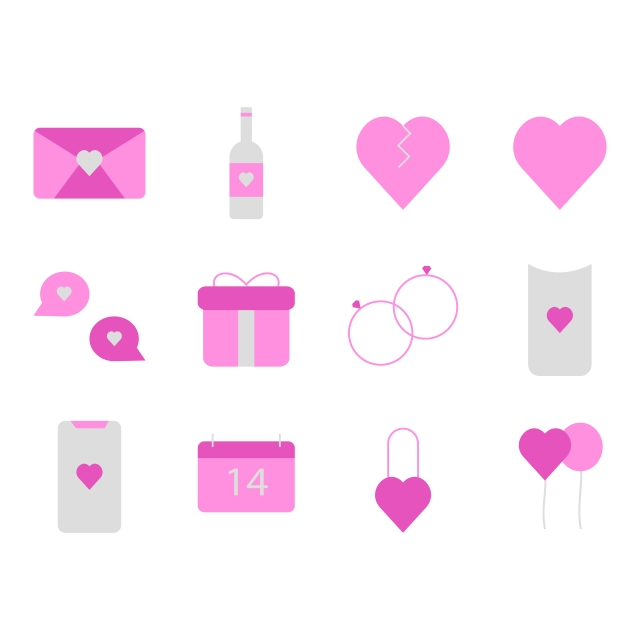 640x640 Valentine Icon Set Happy Valentine Day Signs And Symbols