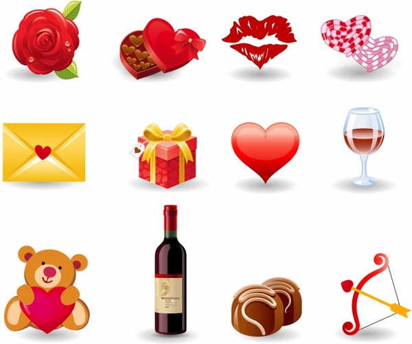 600x501 Valentine Icons Free Vector In Adobe Illustrator