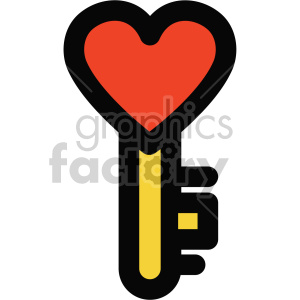 300x300 Heart Key Icon For Valentines Day Clipart Royalty Free Gif
