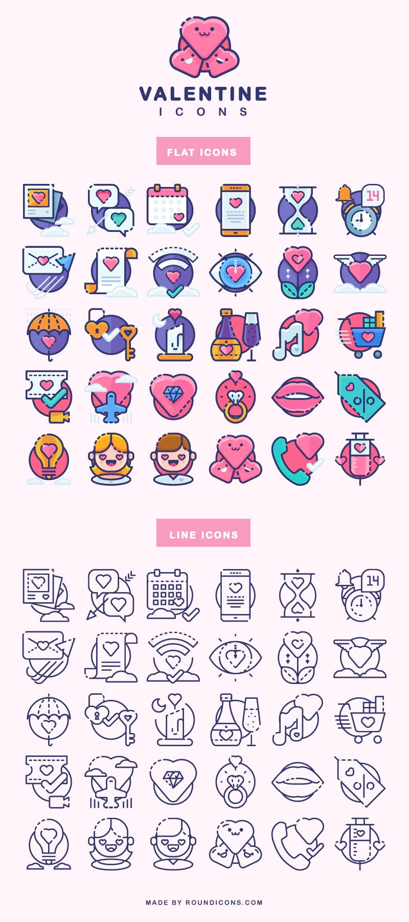 800x1805 Sugar Sweet Valentine's Day Icons