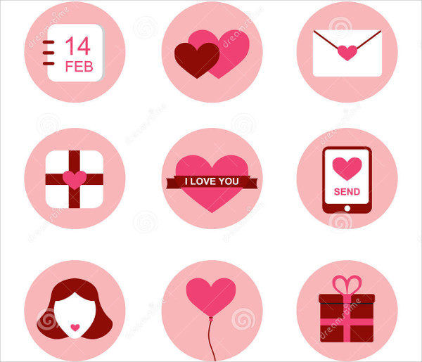 600x515 Valentines Day Icons