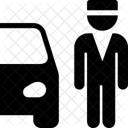 256x256 Valet Parking Icon Of Glyph Style