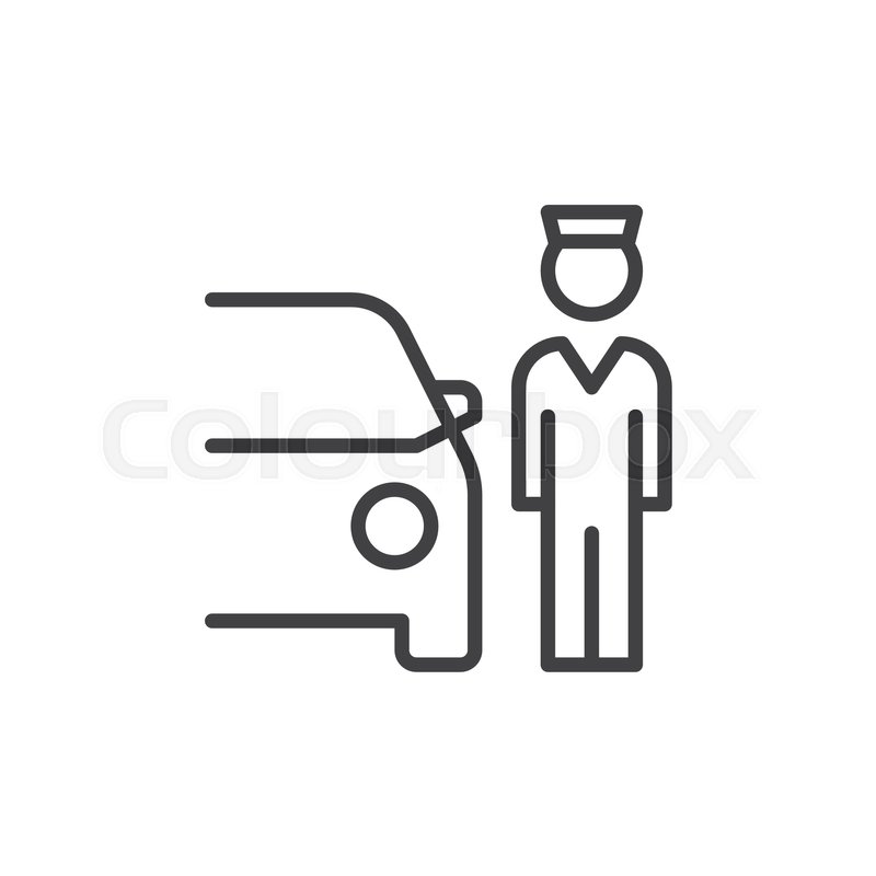 800x800 Valet Parking Line Icon, Outline Stock Vector Colourbox