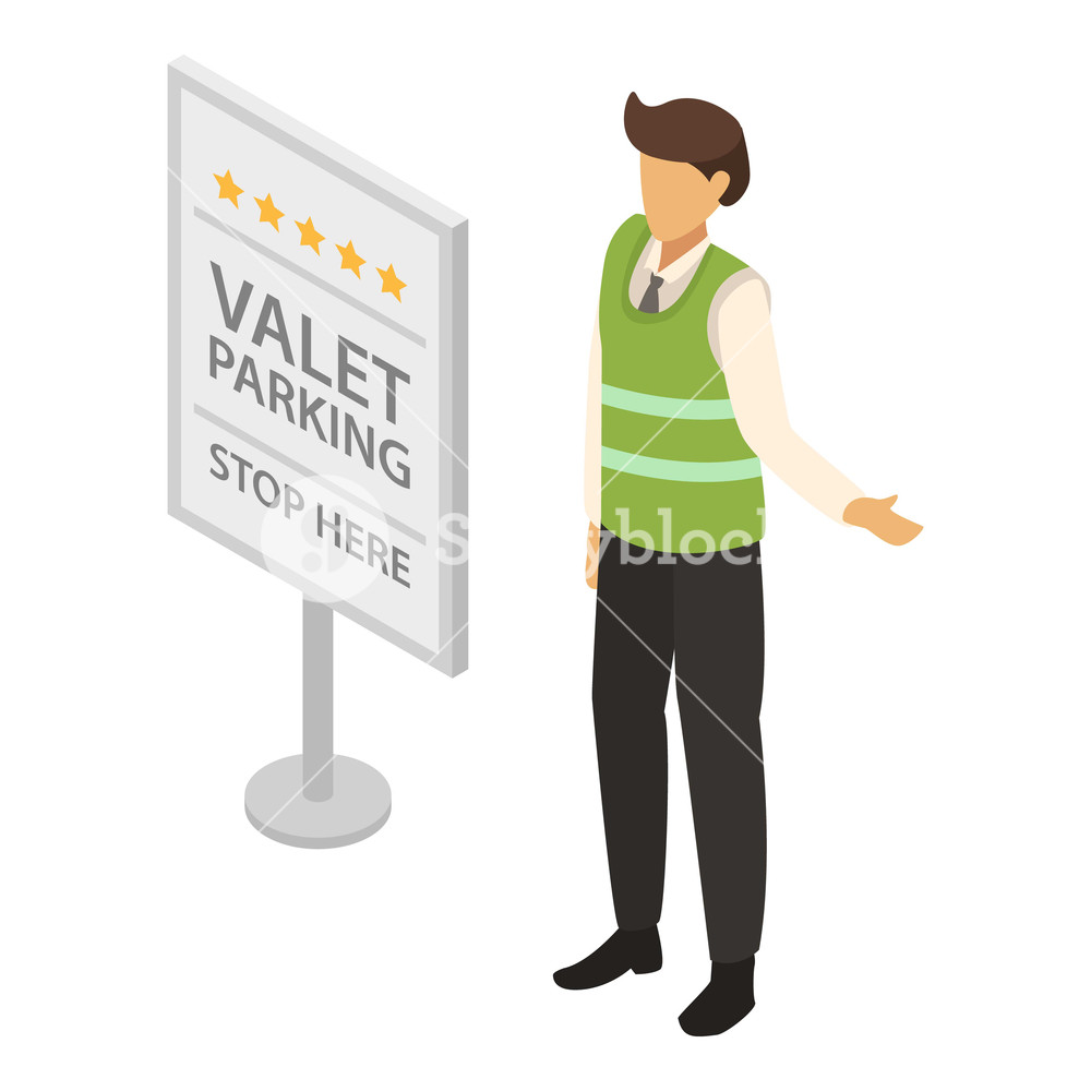 1000x1000 Valet Parking Icon Isometric Of Valet Parking Vector Icon For Web