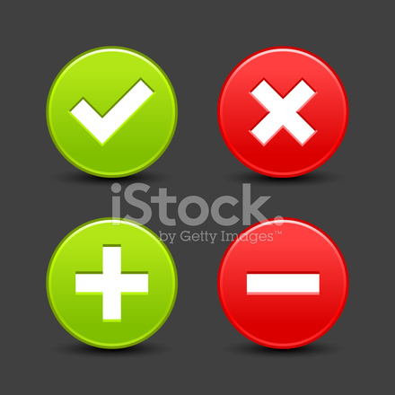 440x440 Validation Icon Plus Minus Check Mark Delete Sign Circle Button